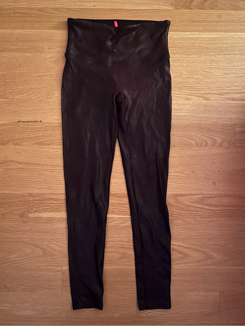 SPANX Faux Leather Leggings – Rust/Maroon  – Women’s Large